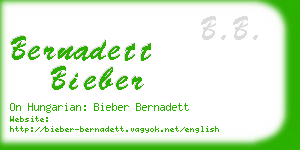 bernadett bieber business card